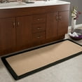 thumbnail image 2 of Lavish Home Extra Long Faux Linen Fleece Memory Foam Bath Mat, 2 of 5