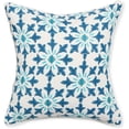 thumbnail image 5 of · REDEARTH · Printed Throw Pillow Cushion Covers-Woven Decorative Farmhouse Cases Set for Couch, Sofa, Bed, Chair, Dining, Patio, Outdoor, car; 100% Cotton (18"x18"; Blue1) Pack of 2, 5 of 6
