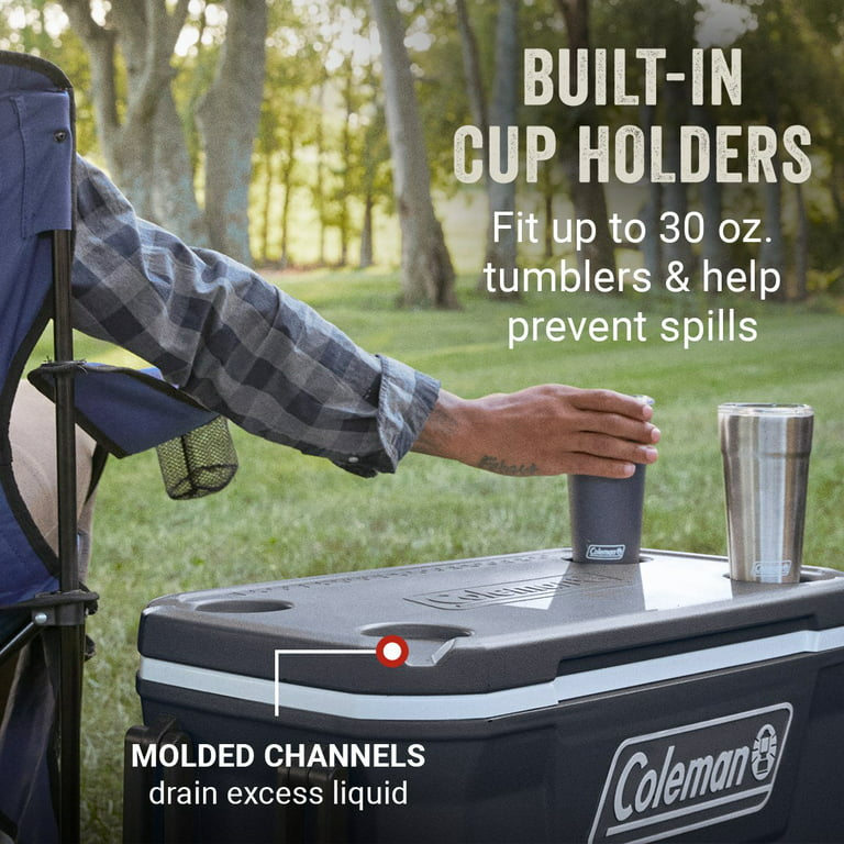 Coleman Xtreme 62QT Wheeled Kühlbox, 58L, 70x40x46cm, blau - CampingBuddies  - Von Campern für Camper