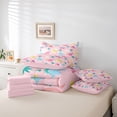 thumbnail image 6 of Manfei Kids Children Cartoon Dinosaur Twin Bedding Sets 7-Piece,Kawaii Animal Dino Bedding Comforter Set Microfiber,Cute Jungle Wildlife Breathable Sheet Sets,Breathable Home Decor,Reversible, 6 of 8