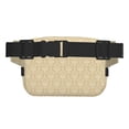 thumbnail image 3 of Fotbe Damask Beige Tan Brown Cangurera Cuadrada con Estampado de Doble Capa, Bolsa de Cintura Ajustable Mini para Hombres y Mujeres, 3 of 9