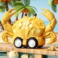 thumbnail image 5 of TOYOUME Pull Back Crab Toy, Friction Powered, 1 Count, 5.12 x 3.15 Inch, for Toddlers, Yellow, 5 of 6