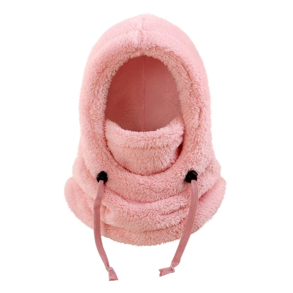 3 in 1 Beanie Hat for Little Girls, Girls Balaclava Winter, Upgraded 3-in-1 Cold Knitted Hats Wind Resistant Hooded Scarf