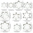thumbnail image 4 of Snowflake Cookie Cutter Set of 10 pcs, Stainless Steel Snowflake Shaped Christmas Cookie Cutters Fondant Baking Molds, 4 of 11