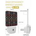 thumbnail image 3 of Night Lights Auto Sensor Pink Blue Aztec Boho Plug-in LED Nightlights Lamp Dusk to Dawn for Living Room, Bedroom, Bathroom, Hallway, Stairways Home Wall Decor, Tribal Geometric Pattern Night Light, 3 of 9
