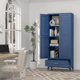 thumbnail image 6 of Polup 75" H Blue Kitchen Pantry Storage Cabinets with Drawers, Doors and Adjustable Shelves, Steel Large Cupboard, 6 of 8