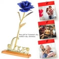thumbnail image 3 of Flor de Lámina de Oro de 24 Quilates Con Rosa Morada, Decretación de Mesa para el HOGAR COLECCONIBLE PARA EL Día de San Valentín, Día de la Madre, NaviDad, Hecha de Material, 3 of 7