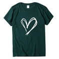 thumbnail image 2 of Meichang T-Shirts Joyeuse Saint-Valentin Femmes Mignon Imprimé Cœur T-Shirts Manches Courtes Col Rond Décontracté T-Shirts Joyeuse Saint-Valentin, 2 of 3