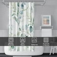 thumbnail image 6 of Stall Shower Curtain, Spring Green Eucalyptus Small Shower Curtain Set for Bathroom Watercolor Botanical RV Shower Curtain with Hooks, 36x72 Inch, 6 of 6