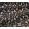 thumbnail image 5 of oneOone Viscose Jersey Gray Fabric Cat Dress Material Fabric Print Fabric By The Yard 60 Inch Wide-R6L, 5 of 5