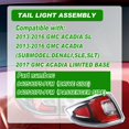 thumbnail image 2 of Luces traseras Lochnchn compatibles con GMC Acadia 2013-2017, 2 of 6