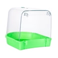 thumbnail image 4 of Baño para pájaros para jaula, caja de bañera para pájaros, espaciosa, transparente, limpieza, suministros para mascotas, baño Verde, 4 of 8