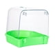 thumbnail image 4 of Baño para pájaros para jaula, accesorio de juguete colgante para baño de pájaros, ducha transparente para loros y periquitos. Verde, 4 of 8