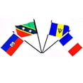 thumbnail image 3 of CARIBBEAN ISLANDS WORLD FLAG SET with BASE--20 Polyester 4"x6" Flags, One Flag for Each Country in the Caribbean, 4x6 Miniature Desk & Table Flags, Small Mini Stick Flags, 3 of 6