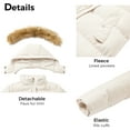 thumbnail image 5 of WenVen Women's Plus Size Winter Coat Fleece Puffer Coat Thicken Puffer Jacket Beige 3XL, 5 of 8