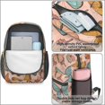 thumbnail image 4 of Butterfly and Monarch Orange Pattern 17" Waterproof Oxford School Backpacks for Teens, S-Shape Padded Straps, for School, Travel, Hiking, Camping, 4 of 5