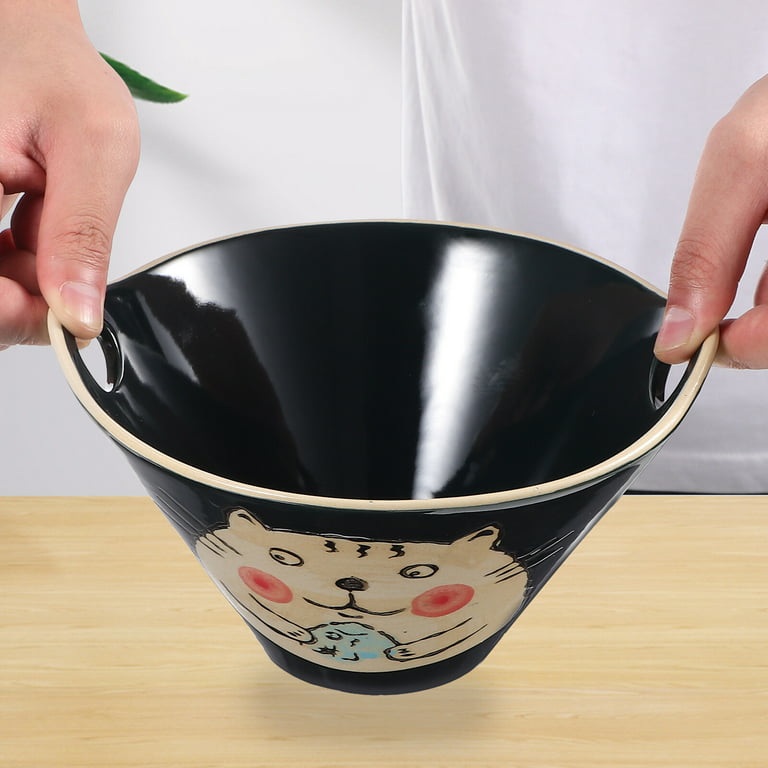 SOLUSTRE Timing Filter Soup Bowl Insulated Ramen Bowl Ramen Bowl Cute Soup  Bowls with Lids Cute Ramen Noodle Bowl Soup Prep Bowl Animal Soup Bowls