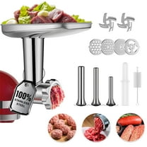 TOCOKEID Stainless Steel Meat Grinder Attachment for KitchenAid Stand Mixer,Dishwasher-Safe