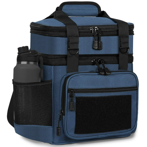 Lonchera GLENKEY de Doble Piso Aislada de 22L Azul para Adultos
