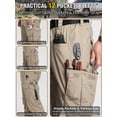 thumbnail image 5 of NAVEKULL Men's Stretch Cargo Pants Ripstop Water Resistant Flex Work Pants Lightweight Utility Outdoor Hiking Pants, 5 of 8