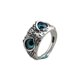 thumbnail image 1 of Anillo creativo de gato azul Starlight & 39s, anillo de búho de comercio exterior, anillo de animal bonito único esquí esquí Gafas de esquí, 1 of 3