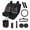 Black - American Flag Eagle, variant on LedBack Eagle Print 13Pcs Car Interior Cover Set American Flag Print Car Front and Rear Seat Covers with Steering Wheel Cover Safety Belt Pads Cup Coasters, etc, Universal Fit Most Cars