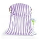 thumbnail image 1 of Toalla de terciopelo 1 pieza a rayas Poliéster grueso absorbente – Secado rápido, sin mudas, suave y mullido 70x140cm Baño de lujo grande, gimnasio, toalla de playa – morado, azul, verde, gris, 1 of 6