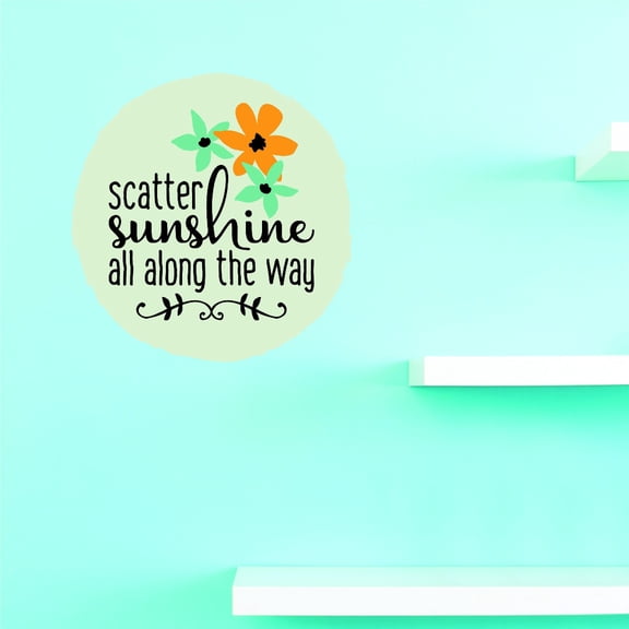 Do It Yourself Wall Decal Sticker Scatter Sunshine All Along The Way Home Decor 20x20"