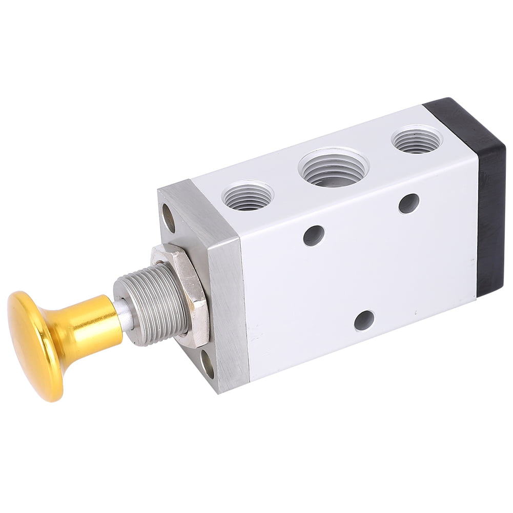 Manual Valve G1/4 Inlet Outlet Hand Pull Valve Hand Valve Aluminum Alloy 4R210-08 Explosion Resistant for Air System Inlet & Outlet 