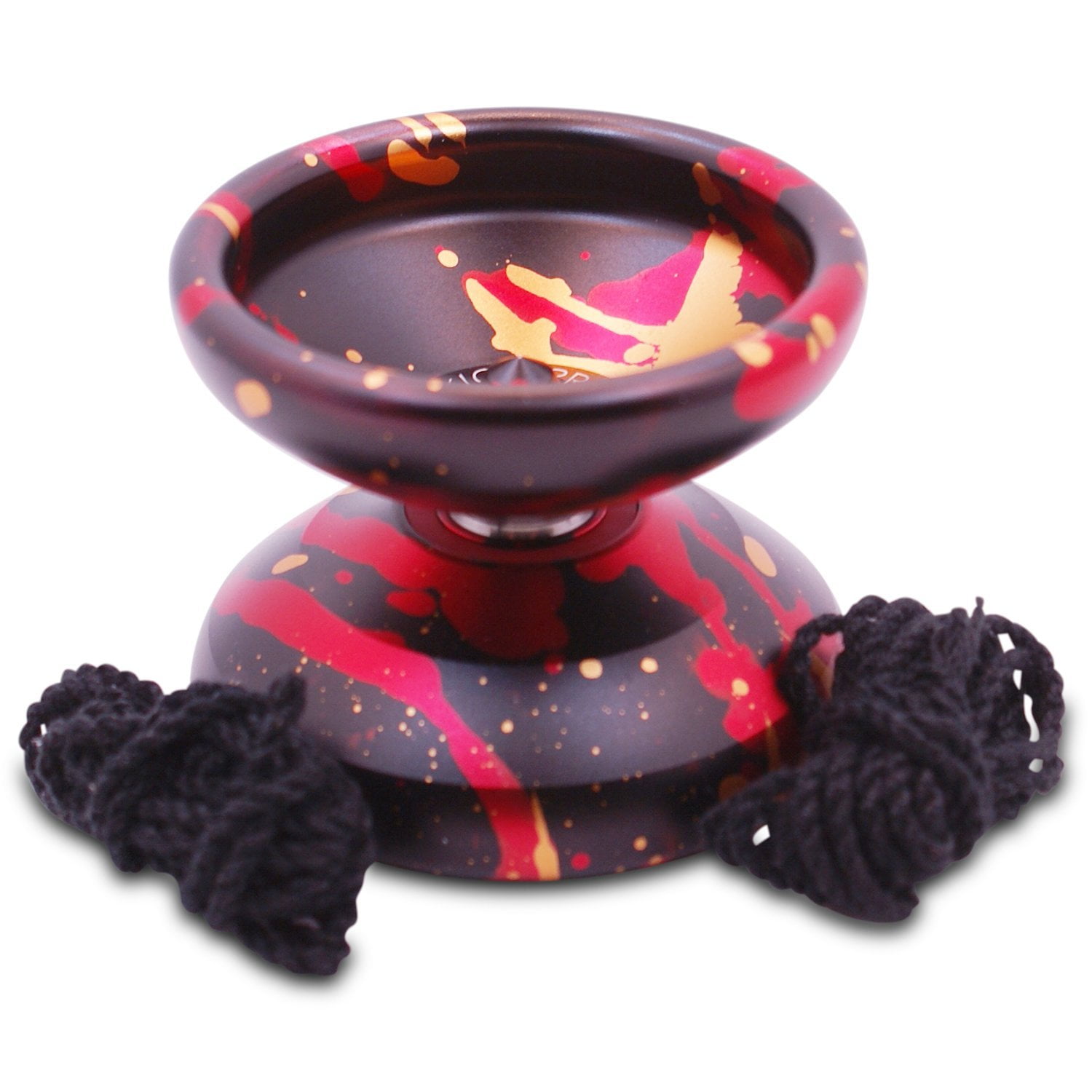 Sidekick Yoyo Pro Black Red Gold Splashes Professional Aluminum UNresponsive...