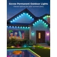 thumbnail image 2 of Govee Permanent Outdoor Lights, Smart RGBIC Outdoor Lights with 75 Scene Modes, 150ft with 108 LED Lights, IP67 Waterproof for Patio Decorations, Work with Alexa, Google Assistant, White, 2 of 9