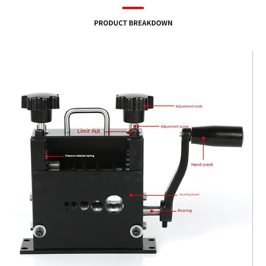 Wire Stripper Featuring Automatic Mode Hand Crank Function with 6 Hole Input for Household Cable Stripping Tool