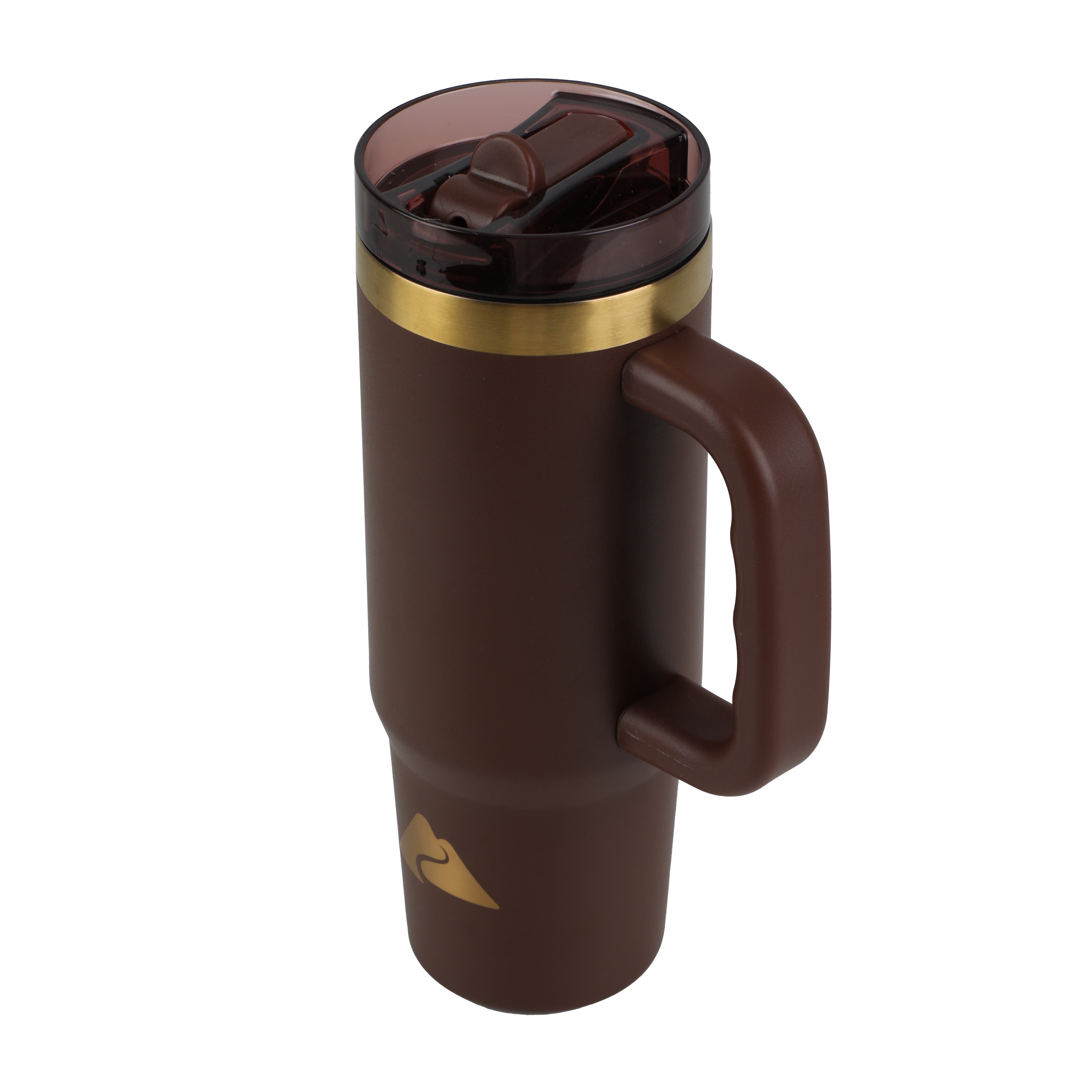 Ozark Trail 30oz Hot Chocolate Stainless Steel Insulated Travel Tumbler with Handle and Flip Straw Lid. Leak Resistant