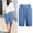 Blue, variant on DuoJiaJ Womens Shorts, Drawstring Elastic Waist Summer Casual Trousers Black XXXXL