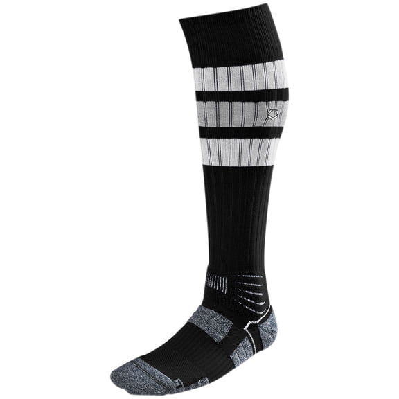 Evoshield Adult PRO-SRZ Striped Baseball and Softball Game Socks Black