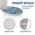 thumbnail image 5 of SEANATIVE Beach Starfish Toilet Lid Cover Soft Toilet Seat Lid Covers for Bathroom Elongated Round Oblong Toilet Seat Covers 17.3*13 Inches Toilet Lid Seat Protector Cover, 5 of 6