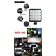 thumbnail image 4 of Luz de trabajo LED de 48 W, foco cuadrado de 12 V y 24 V, largo alcance, IP67, luz de marcha atrás para coche, camión, tractor, SUV, barco (4 unidades), 4 of 4