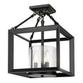 thumbnail image 1 of Golden Lighting 2073-SF BLK-CLR Smyth Lampe de Plafond Semi-Renversée, Noir Mat, 1 of 1