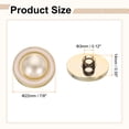 thumbnail image 2 of Uxcell 5pcs 35L Gold Faux Pearl Buttons 22mm 7/8" Plastic Round Sewing Button Replacement Craft Fastener for Coats Clothing DIY Decoration Crafts #2, 2 of 7