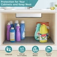 thumbnail image 5 of Waterproof Under Sink Mat, 34" x 22" Silicone Under Sink Liner Mat with Drain Hole, Cuttable Cabinet Shelf Protector, Under Sink Organizer Drip Tray, 3.3 Gallons Capacity, 5 of 7