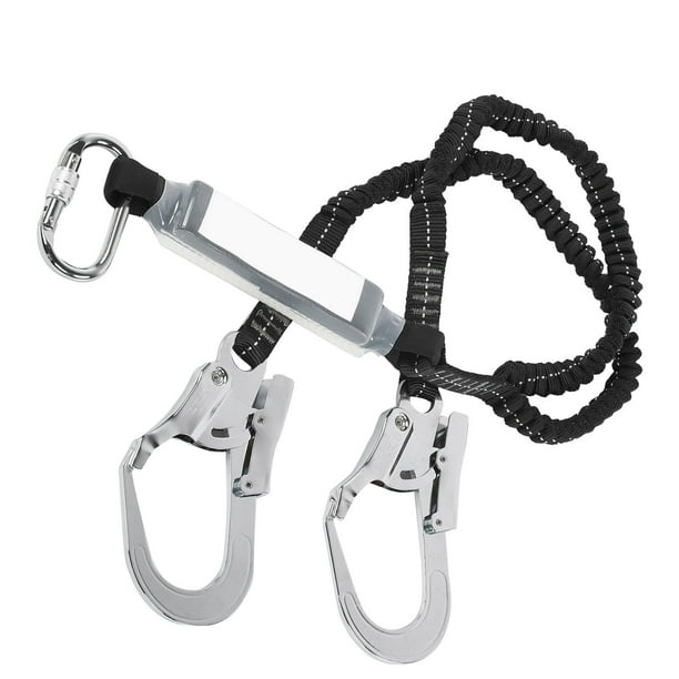 Sonew Working Aloft Double Steel Large Hook Elastic String Anti‑falling Safety  Rope Belt,Anti‑falling Elastic Rope,Safety Belt 