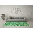 thumbnail image 3 of Ahgly Company Indoor Rectangle Abstract Turquoise Blue Modern Area Rugs, 5' x 7', 3 of 4