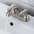thumbnail image 5 of Bathroom Faucet, 4 Inch Bathroom Faucets for Sink 3 Hole, Centerset Bathroom Sink Faucet with Pop Up Drain and cUPC Lead-Free Hose(Brushed Nickel), 5 of 12