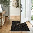 thumbnail image 2 of ODIKA 2'x3' Washable Accent Rug Midnight Black Enigmatic Gothic Design Intricate Occult Motifs with Celestial Accents for Bedroom, Nursery, RV, Pet Friendly, Bedside Mat, 2 of 7