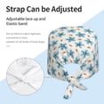thumbnail image 3 of Yiaed Flower Leaves Print Turban Hat for Women Men Comfortable Adjustable Cleaning Working Cap with Sweatband, 3 of 4