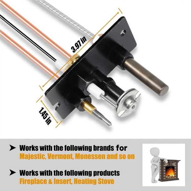 METER STAR 100000BTU Soupape Admission Cuisinière Gaz LPG/NG Avec Thermocouple 0,9m Et Bouton Allumage