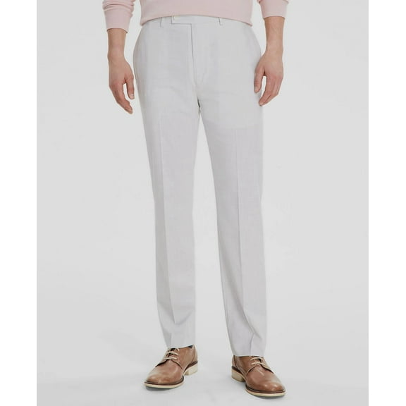 Calvin Klein Jerome Dress Pants Men's 40x32 Off White Slim-Fit Stretch Waistband