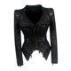 thumbnail image 2 of Chaqueta gótica de cuero PU para mujer, portátil, para ir de compras en moto en la calle M, 2 of 8