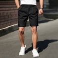 thumbnail image 3 of Homeyce Golf Shorts for Men Button Elastic Waist Inseam Flat-Front Shorts with Pockets Water-Resistant Dress Shorts Casual Everyday Wear Relaxed Fit Golf Outfits,Black XL, 3 of 4