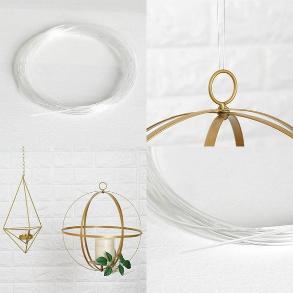 BalsaCircle 9 feet Clear Hanging Plastic Craft Wire Art Wedding Decor Supplies
